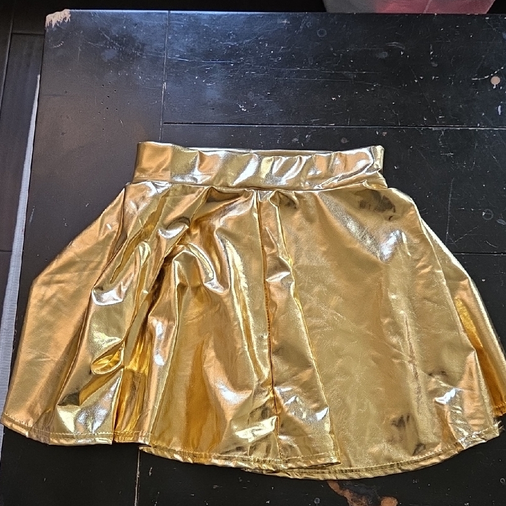 Urban Outfitters Gold Mini Skirt
